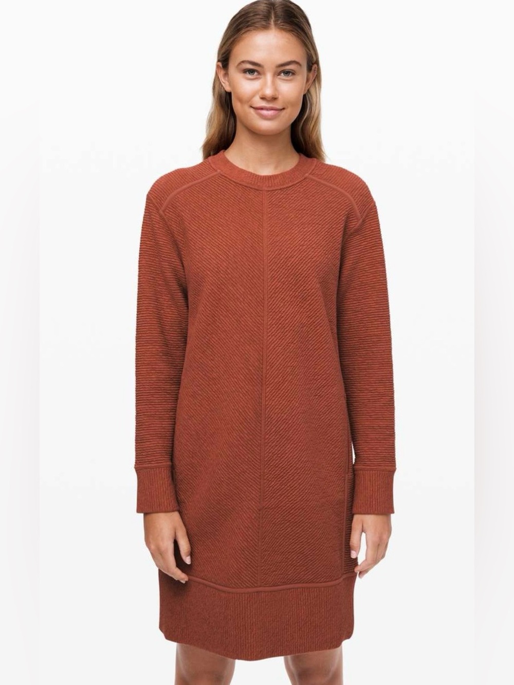 Lululemon On Repeat Textured Sweater Dress | Size 6 | Rustic Clay